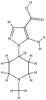 1H-Pyrazole-4-carboxylicacid,5-amino-1-(1-methyl-4-piperidinyl)-(9CI) CAS#: 805181-02-6