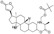 [[(1S)-1-[[(8R,9S,10S,13R,17S)-14-hydroxy-10,13-dimethyl-17-(5-oxo-2H- furan-3-yl)-1,2,3,4,5,6,7,8,9,11,12,15,16,17-tetradecahydrocyclopenta[ a]phenanthren-3-yl]oxycarbonyl]ethyl]amino]methyl 2,2-dimethylpropanoa te CAS#: 81072-26-6