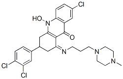 (1Z)-7-Chloro-3-(3,4-dichlorophenyl)-10-hydroxy-1-([(Z)-3-(4-methyl-1- piperazinyl)propyl]imino)-1,3,4,10-tetrahydro-9(2H)-acridinone CAS#: 80108-14-1