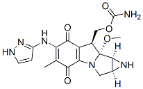 (1aS,8S,8aR,8bS)-8-[[(Aminocarbonyl)oxy]methyl]-1,1a,2,8,8a,8b-hexahydro-8a-methoxy-5-methyl-6-(1H-pyrazole-3-ylamino)azirino[2',3':3,4]pyrrolo[1,2-a]indole-4,7-dione CAS#: 84397-45-5