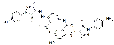 2-[[1-(4-aminophenyl)-4,5-dihydro-3-methyl-5-oxo-1H-pyrazol-4-yl]azo]-5-[[2-[[1-(4-aminophenyl)-4,5-dihydro-3-methyl-5-oxo-1H-pyrazol-4-yl]azo]-4-hydroxybenzoyl]amino]benzoic acid CAS#: 84963-13-3