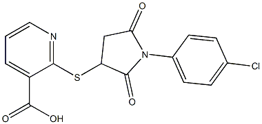 2-{[1-(4-chlorophenyl)-2,5-dioxopyrrolidin-3-yl]sulfanyl}pyridine-3-carboxylic acid CAS#: 838890-59-8