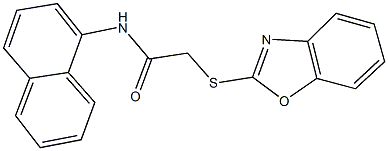 2-(1,3-benzoxazol-2-ylsulfanyl)-N-(1-naphthyl)acetamide CAS#: 86109-51-5