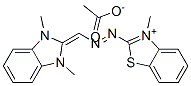 2-[[(1,3-dihydro-1,3-dimethyl-2H-benzimidazol-2-ylidene)methyl]azo]-3-methylbenzothiazolium acetate CAS#: 84788-02-3