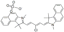 2-[(1E,3Z)-3-CHLORO-5-(1,1,3-TRIMETHYL-1,3-DIHYDRO-2H-BENZO[E]INDOL-2-YLIDENE)-1,3-PENTADIENYL]-1,1,3-TRIMETHYL-1H-BENZO[E]INDOLIUM PERCHLORATE CAS#: 81628-44-6