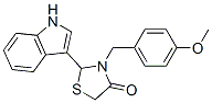 2-(1H-indol-3-yl)-3-[(4-methoxyphenyl)methyl]thiazolidin-4-one CAS#: 86427-43-2