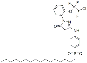 2-[2-(2-chloro-1,1,2-trifluoroethoxy)phenyl]-5-[[4-(hexadecylsulphonyl)phenyl]amino]-2,4-dihydro-3H-pyrazol-3-one CAS#: 84100-61-8