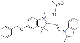 2-[2-(2,3-dihydro-2-methyl-1H-indol-1-yl)vinyl]-1,3,3-trimethyl-5-(phenylmethoxy)-3H-indolium acetate CAS#: 83949-85-3