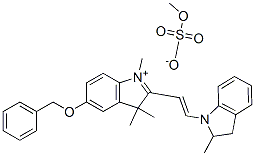 2-[2-(2,3-dihydro-2-methyl-1H-indol-1-yl)vinyl]-1,3,3-trimethyl-5-(phenylmethoxy)-3H-indolium methyl sulphate CAS#: 83949-84-2