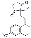 2-[2-(3,4-dihydro-6-methoxy-1(2H)-naphthylidene)ethyl]-2-ethylcyclopentane-1,3-dione CAS#: 850-92-0