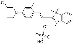 2-[2-[4-[(2-chloroethyl)ethylamino]-o-tolyl]vinyl]-1,3,3-trimethyl-3H-indolium hydrogen sulphate CAS#: 85187-84-4