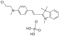2-[2-[4-[(2-chloroethyl)methylamino]phenyl]vinyl]-1,3,3-trimethyl-3H-indolium dihydrogen phosphate CAS#: 83969-09-9