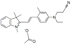 2-[2-[4-[(2-cyanoethyl)ethylamino]-o-tolyl]vinyl]-1,3,3-trimethyl-3H-indolium acetate CAS#: 84012-51-1