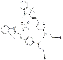 2-[2-[4-[(2-cyanoethyl)methylamino]phenyl]vinyl]-1,3,3-trimethyl-3H-indolium sulphate CAS#: 83950-01-0