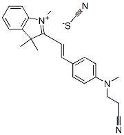 2-[2-[4-[(2-cyanoethyl)methylamino]phenyl]vinyl]-1,3,3-trimethyl-3H-indolium thiocyanate CAS#: 84000-77-1