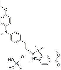 2-[2-[4-[(4-ethoxyphenyl)methylamino]phenyl]vinyl]-5-(methoxycarbonyl)-1,3,3-trimethyl-3H-indolium dihydrogen phosphate CAS#: 83949-64-8