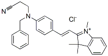 2-[2-[4-[benzyl(2-cyanoethyl)amino]phenyl]vinyl]-1,3,3-trimethyl-3H-indolium chloride CAS#: 85750-21-6