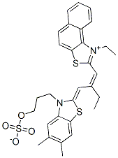 2-[2-[[5,6-dimethyl-3-[3-(sulphonatooxy)propyl]-3H-benzothiazol-2-ylidene]methyl]-1-butenyl]-1-ethylnaphtho[1,2-d]thiazolium CAS#: 83721-33-9