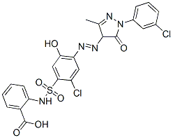 2-[[[2-chloro-4-[[1-(3-chlorophenyl)-4,5-dihydro-3-methyl-5-oxo-1H-pyrazol-4-yl]azo]-5-hydroxyphenyl]sulphonyl]amino]benzoic acid CAS#: 85750-15-8