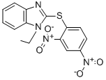 2-[(2,4-DINITROPHENYL)THIO]-1-ETHYL-1H-BENZIMIDAZOLE CAS#: 84669-78-3