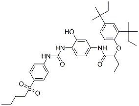 2-(2,4-Di-tert-pentylphenoxy)-N-[4-[3-[4-(butylsulfonyl)phenyl]ureido]-3-hydroxyphenyl]butanamide CAS#: 88935-35-7