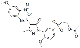 2-[[3-[2,4-dihydro-4-[(4-methoxy-2-nitrophenyl)azo]-5-methyl-3-oxo-3H-pyrazol-2-yl]-4-methoxyphenyl]sulphonyl]ethyl acetate CAS#: 85750-11-4