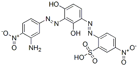 2-[[3-[(3-amino-4-nitrophenyl)azo]-2,4-dihydroxyphenyl]azo]-5-nitrobenzenesulphonic acid CAS#: 84100-00-5