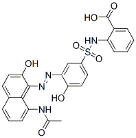 2-[[[3-[[8-acetamido-2-hydroxy-1-naphthyl]azo]-4-hydroxyphenyl]sulphonyl]amino]benzoic acid CAS#: 85455-36-3