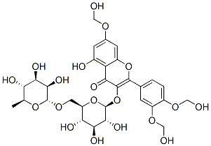 2-[3,4-bis(hydroxymethoxy)phenyl]-3-[[6-O-(6-deoxy-alpha-L-mannopyranosyl)-beta-D-glucopyranosyl]oxy]-5-hydroxy-7-(hydroxymethoxy)-4H-1-benzopyran-4-one CAS#: 84145-74-4