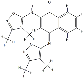 2-(3,4-dimethyl-5-isoxazolylamine)-N-(3,4-dimethyl-5-isoxazolyl)-1,4-naphthoquinone-4-imine CAS#: 81620-99-7