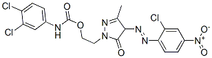 2-[4-[(2-chloro-4-nitrophenyl)azo]-4,5-dihydro-3-methyl-5-oxo-1H-pyrazol-1-yl]ethyl (3,4-dichlorophenyl)carbamate CAS#: 83249-51-8