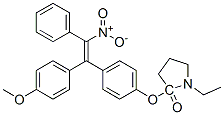 2-(4-(2-nitro-1-(4-methoxyphenyl)-2-phenylvinyl)phenoxy)-N-ethylpyrrolidin-2-one CAS#: 87261-96-9