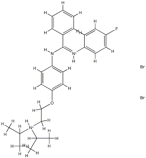 2-[4-[[(4-fluorophenyl)azaniumylidene-phenyl-methyl]amino]phenoxy]ethy l-dipropan-2-yl-azanium dibromide CAS#: 80785-17-7