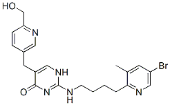 2-(4-(5-bromo-3-methylpyrid-2-yl)butylamino)-5-(6-hydroxymethylpyrid-3-ylmethyl)pyrimidin-4(1H)-one CAS#: 86181-45-5