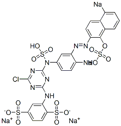 2-[4-Chloro-6-[3-(1-hydroxy-5-sodiosulfo-2-naphtylazo)-4-sodiosulfoanilino]-1,3,5-triazin-2-ylamino]-1,4-benzenedisulfonic acid disodium salt CAS#: 88108-67-2