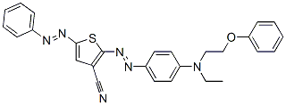 2-[4-[N-Ethyl-N-(2-phenoxyethyl)amino]phenylazo]-5-phenylazo-3-thiophenecarbonitrile CAS#: 83743-12-8