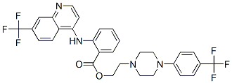 2-[4-(alpha,alpha,alpha-trifluoro-p-tolyl)-1-piperazinyl]ethyl o-[[7-(trifluoromethyl)-4-quinolyl]amino]benzoate CAS#: 85702-69-8