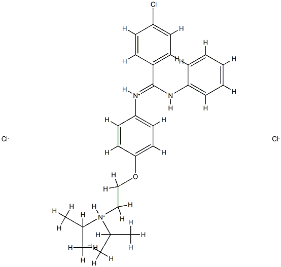 2-[4-[anilino-(4-chlorophenyl)methylidene]azaniumylphenoxy]ethyl-dipro pan-2-yl-azanium dichloride CAS#: 80785-19-9