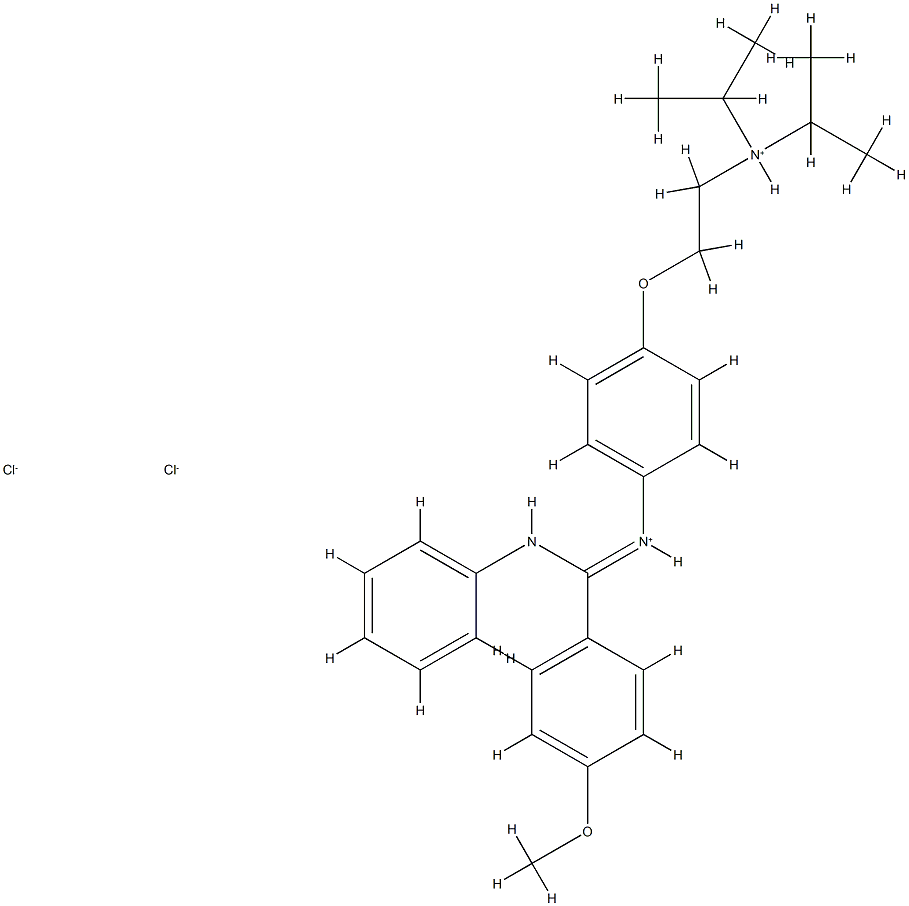 2-[4-[anilino-(4-methoxyphenyl)methylidene]azaniumylphenoxy]ethyl-dipr opan-2-yl-azanium dichloride CAS#: 80785-20-2