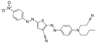 2-[[4-[butyl(2-cyanoethyl) amino]phenyl]azo-5-[(4-nitrophenyl)azo]-3-Thiophenecarbonitrile CAS#: 87617-94-5