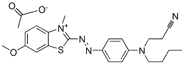 2-[[4-[butyl(2-cyanoethyl)amino]phenyl]azo]-6-methoxy-3-methylbenzothiazolium acetate CAS#: 85005-71-6