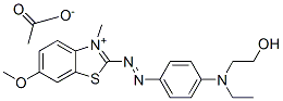 2-[[4-[ethyl(2-hydroxyethyl)amino]phenyl]azo]-6-methoxy-3-methylbenzothiazolium acetate CAS#: 84051-87-6