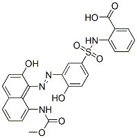 2-[[[4-hydroxy-3-[[2-hydroxy-8-[(methoxycarbonyl)amino]-1-naphthyl]azo]phenyl]sulphonyl]amino]benzoic acid CAS#: 85480-80-4