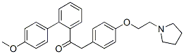 2-(4-methoxyphenyl)-4'-(2-(1-pyrrolidinyl)ethoxy)deoxybenzoin CAS#: 87198-64-9