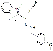 2-[[(4-methoxyphenyl)methylhydrazono]methyl]-1,3,3-trimethyl-3H-indolium thiocyanate CAS#: 81892-56-0
