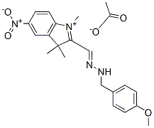 2-[[(4-methoxyphenyl)methylhydrazono]methyl]-1,3,3-trimethyl-5-nitro-3H-indolium acetate CAS#: 83969-03-3