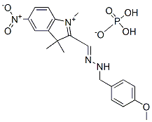 2-[[(4-methoxyphenyl)methylhydrazono]methyl]-1,3,3-trimethyl-5-nitro-3H-indolium dihydrogen phosphate CAS#: 85187-87-7