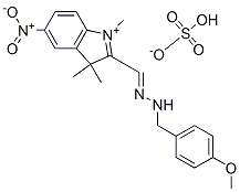 2-[[(4-methoxyphenyl)methylhydrazono]methyl]-1,3,3-trimethyl-5-nitro-3H-indolium hydrogen sulphate CAS#: 83969-01-1