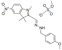 2-[[(4-methoxyphenyl)methylhydrazono]methyl]-1,3,3-trimethyl-5-nitro-3H-indolium methyl sulphate CAS#: 83969-04-4