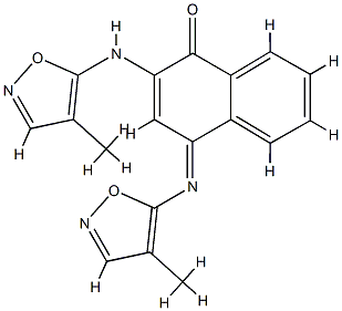 2-(4-methyl-5-isoxazolylamine)-N-(4-methyl-5-isoxazolyl)-1,4-naphthoquinone-4-imine CAS#: 81621-00-3